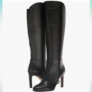 New Sam Edelman Women’s Shauna Knee High Boots in Black Leather Color Size 5